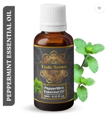 Эфирное масло перечной мяты Exotic Aromas, 100% чистое и натуральное, для ароматерапии, кожи и волос (10 мл)