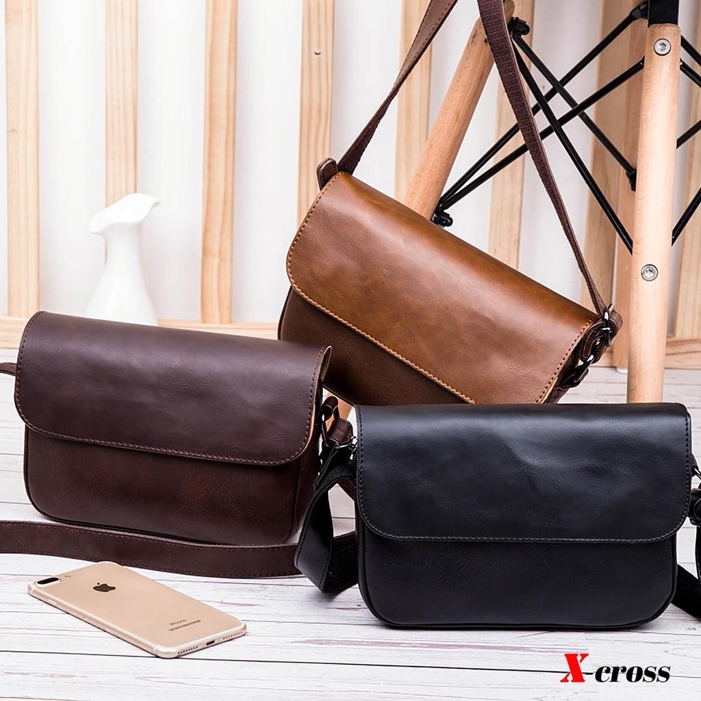Small Leather Messenger Lightweight PU Shoulder Crossbody Horizontal Perfect for and Simple and Stylish Design with Zipper Perfect for or Body