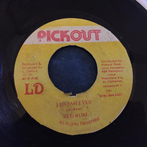 7inch Record ANTHONY RED ROSE - Jah Jah Eyes NONE Pickout US Reggae, Ska & Dub Used