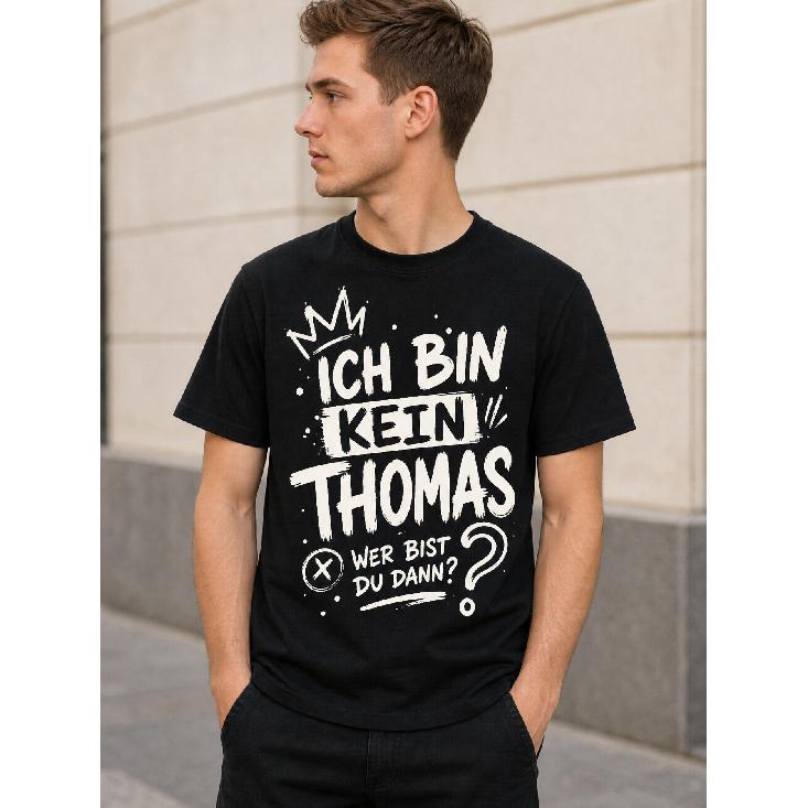Men's black short sleeve graphic tee with bold German text print, relaxed fit crew neck cotton blend shirt for casual streetwear daily wear