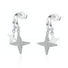 Real Moissanite Earrings For Women Sterling Silver Diamond Setting Stars Drop Dangling Earrings Wedding Bridal Fine Jewelry