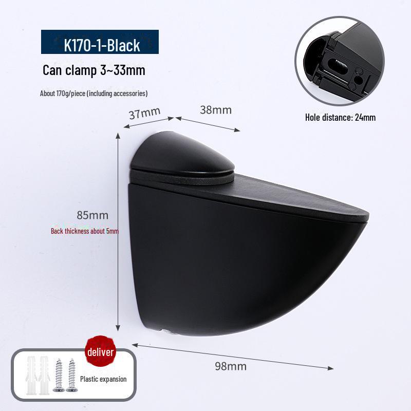 F-образный зажим для стекла Duckbill для ванной комнаты/кухни