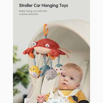 Детские подвесные игрушки tumama Crib Мобильная подвесная игрушка с зеркалом для времени на животике, плюшевое животное