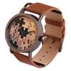 Часы ручной работы Puzzle Brown Kyoto Handmade Watch Brand [DEDEGUMO] Мужские Женские Q41-5