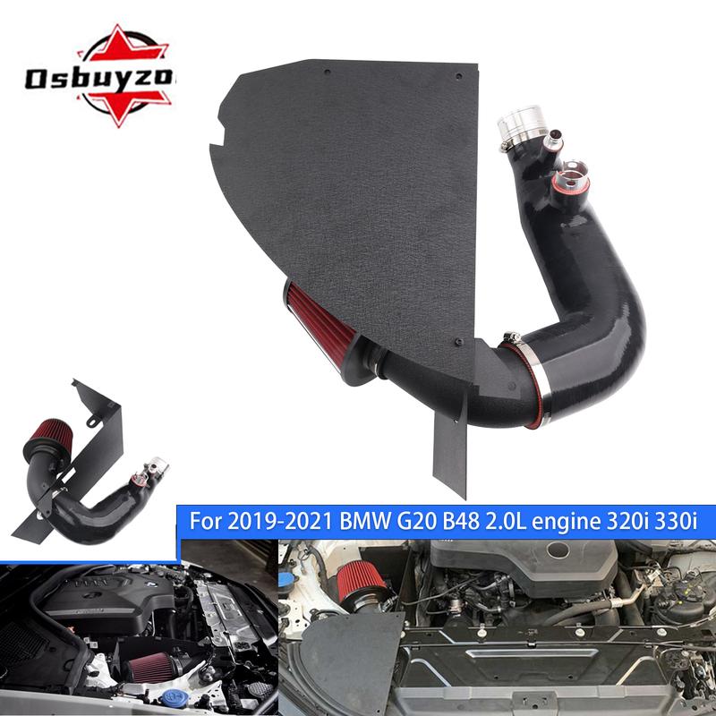 Черный комплект холодного впуска для BMW 320I 330I G20 G21 2019-2022 2.0L L4 Двигатель B48 Турбо впускная труба