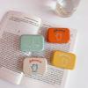 Cute Contact Lens Case Portable Portable Double Box with Tools Bear Print Lens Holder Easy to Carry Spill-proof Lens Storage for Daily Use Travel