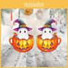 Halloween Themed Ghost Pumpkin Pot Pattern Women Acrylic Earrings For Unisex Holiday Wear
