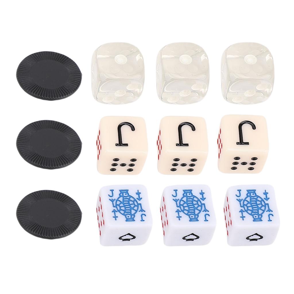 Ударопрочный шестигранный кубик, забавный, познавательный, 0,63 x 0,63 x 0,63 дюйма, пластиковый, цветной диск для настольных игр