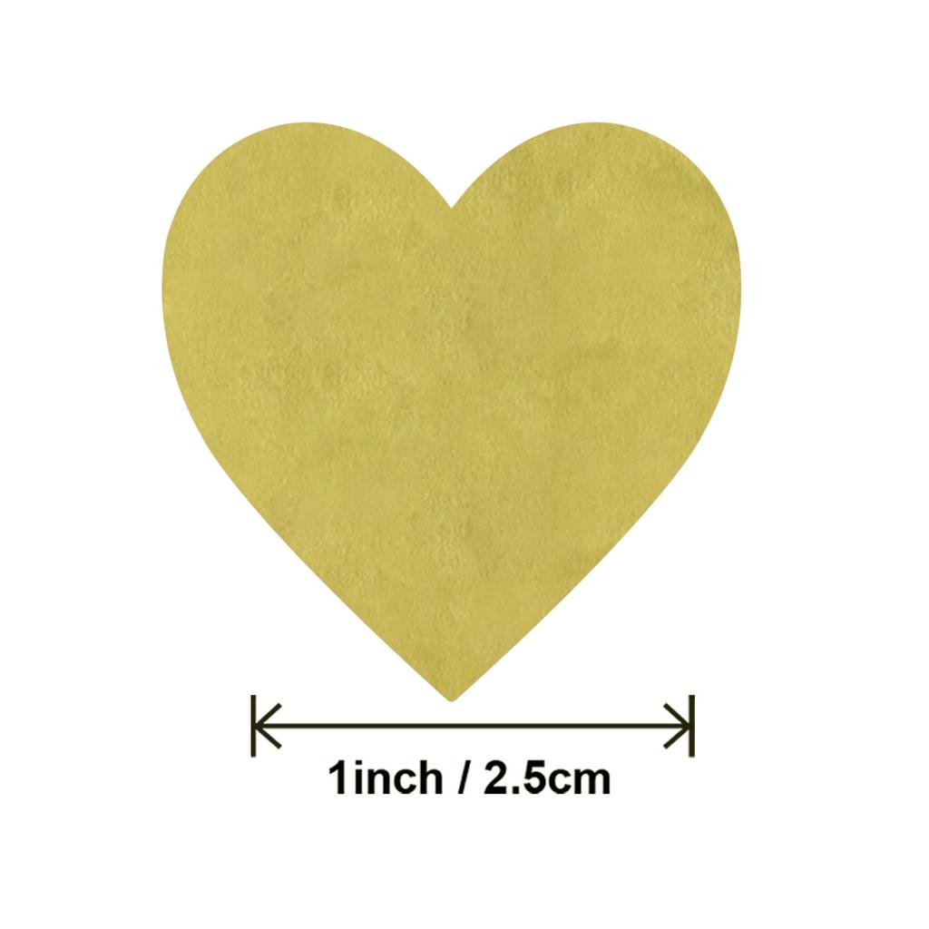 500PCS Gold Heart Sticker,1 Inch Metallic Love Heart Shaped Foil Envelopes Sealing Stickers for Valentine's Day,Christmas Gift