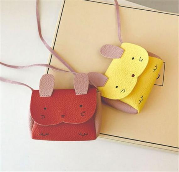 Детская маленькая сумочка через плечо в виде зайчика из искусственной кожи