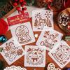 6pack/set Reusable Stencils For Painting Christmas Tree Stencil Hollow Drawing Stencils Educational Stencils Christmas Pattern