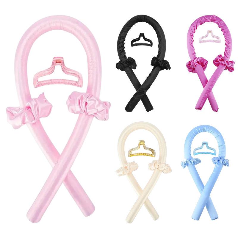 Женские щипцы для завивки волос без нагрева, локоны без нагрева, повязка на голову, мягкие блестящие бигуди для волос, парикмахерские инструменты, аксессуары для волос своими руками