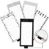5 Pack White Black Scandi Magnetic Notepads with Pen Holder,for Grocery, Shopping and to Do Lists with Checkbox,Note Pad for Refrigerator 3.3" x