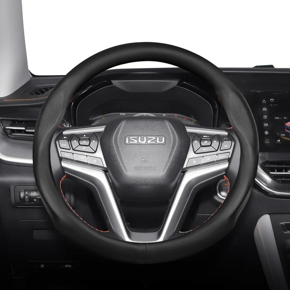 Подходит для ISUZU Перфорированная кожаная крышка рулевого колеса Ультратонкая Дышащая D-MAX MU-X ELF N-Series FORWARD F-Series TRAGA