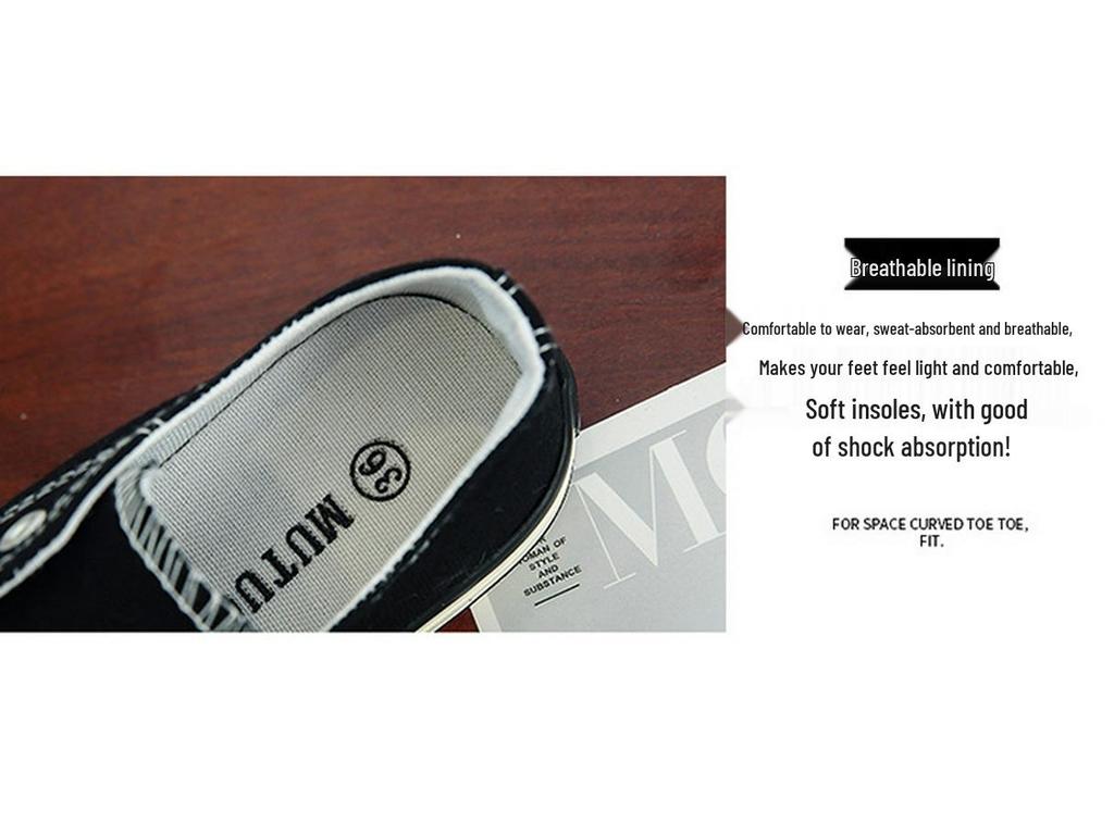 1970s Low-Top Canvas Shoes, Women's Harajuku Street Style Retro Sneakers, Douyin Trend, Summer A07