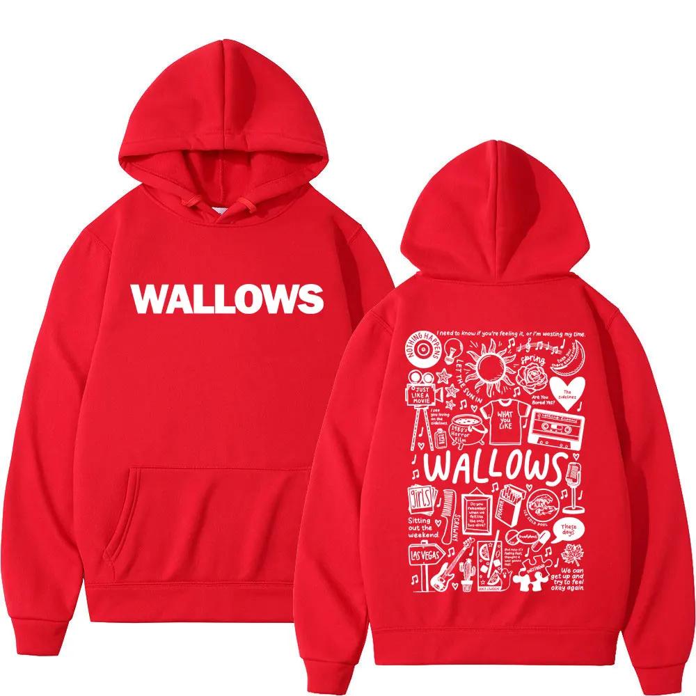 Осенне-зимние теплые худи с рок-группой Wallows Tour, мужские и женские модные ретро-худи с длинным рукавом