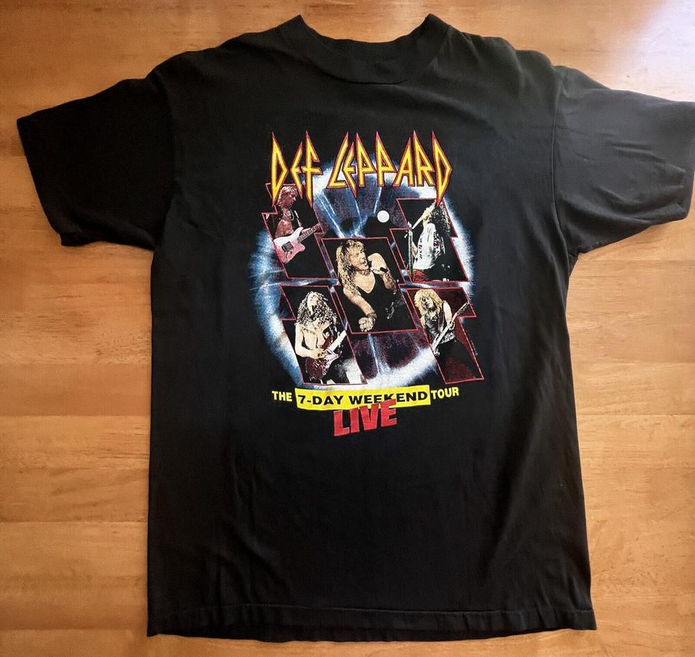 Группа Def Leppard Футболка унисекс Хлопковая для взрослых '7-дневный уик-энд' GS325