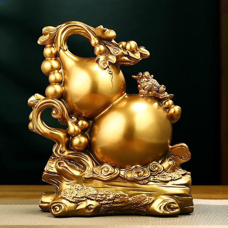 Множество благословений и богатства. Украшения из тыквы Чжаоцай. Гостиная, фойе, ТВ-шкаф, винный шкаф. Украшения. Подарки на новоселье.