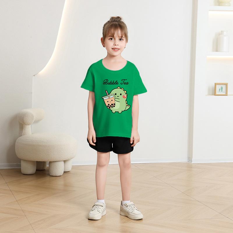 Children's Casual Short-sleeved T-shirt For Summer, Cute T-shirt For Girls And Boys