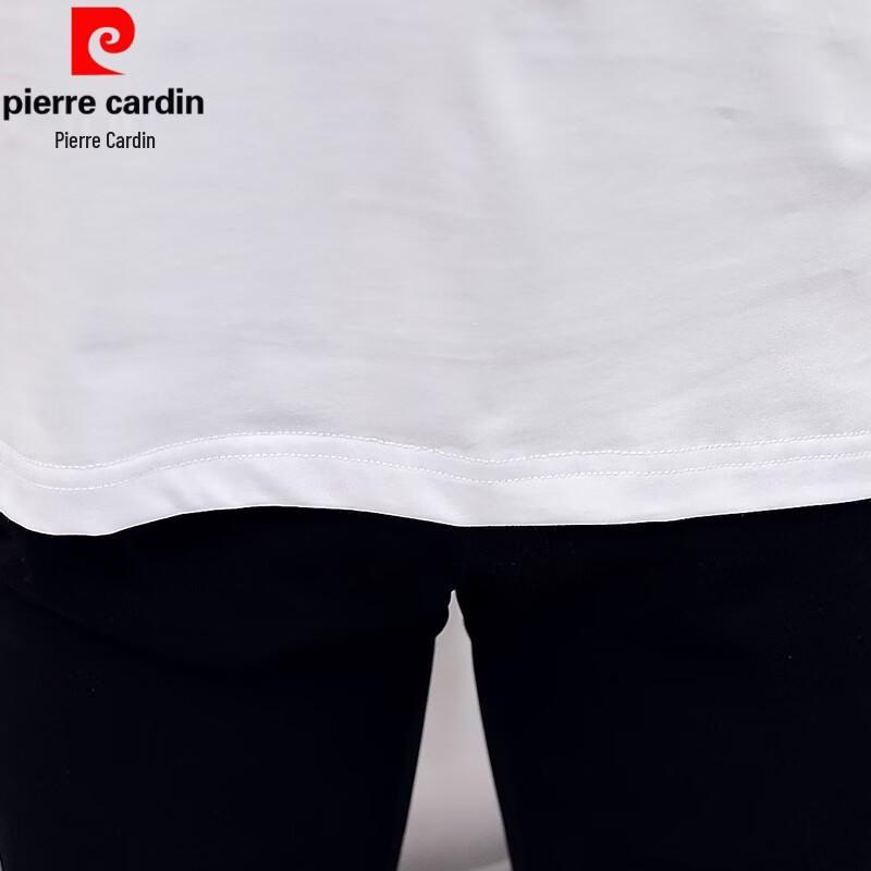Pierre Cardin Men's Solid Cotton Round Neck Short Sleeve T-Shirt