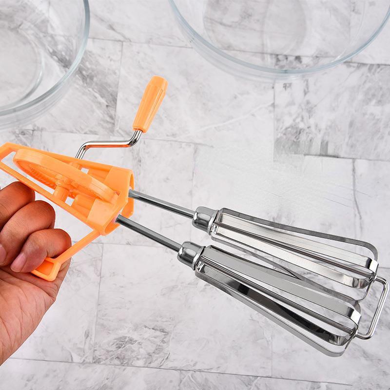 10-дюймовый ручной миксер из нержавеющей стали, быстрый полуавтоматический венчик для взбивания яиц и миксер для теста, инструмент для выпечки