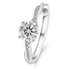 1ct Moissanite 925 Sterling Silver Ring VVS1 Moissanite Diamond Ring White Gold 925 Dilver Moissanite Engagement Ring Women
