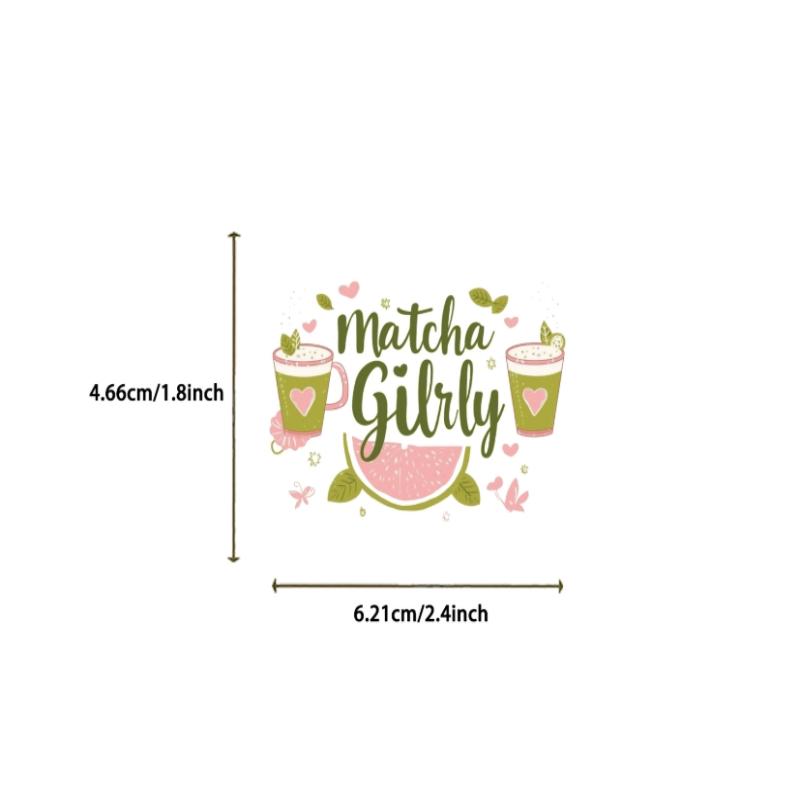 50Pcs Scrapbooking Phone Luggage Skateboard Waterproof Decals Cute Matcha Stickers Matcha Girly Diy Stickers