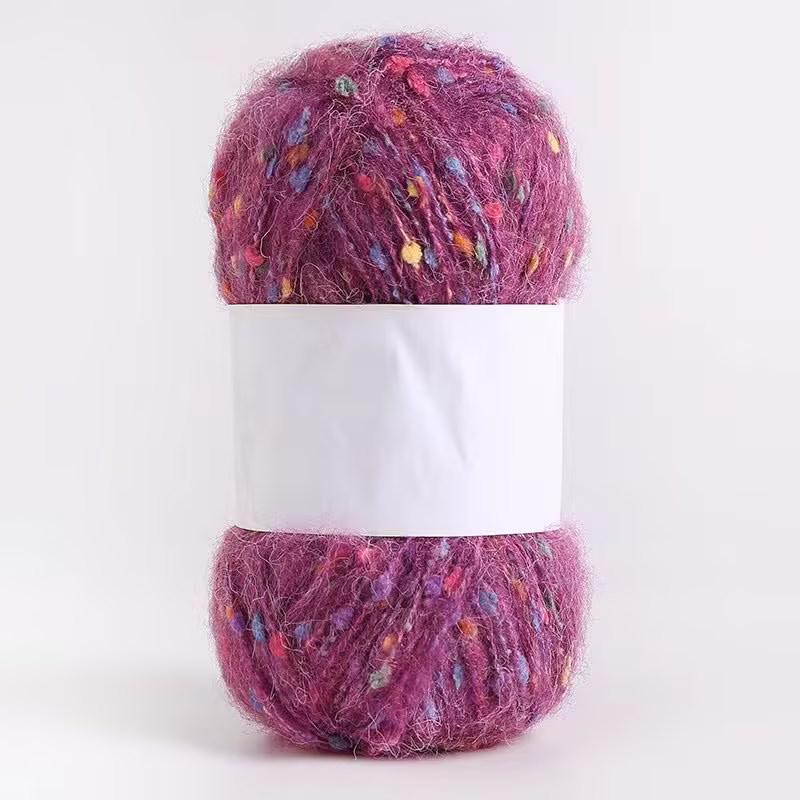 Цветная мохеровая пряжа ручной работы для самостоятельного изготовления шарфов, шапок, сумок и кукол