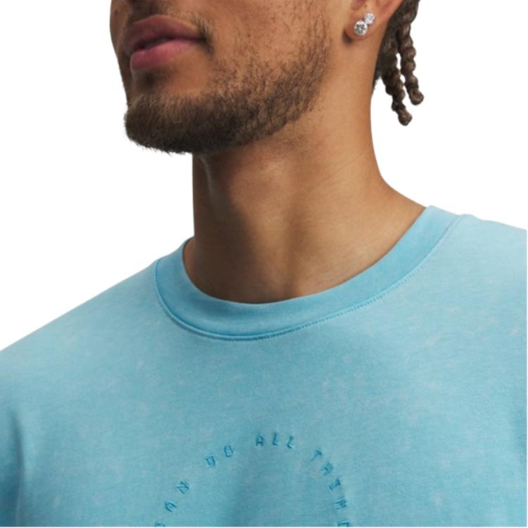 Under Armour ICDAT Моющаяся Легкая Удобная Дышащая Тренировочная Фитнес Футболка с Коротким Рукавом Мужские Топы 6009782-481
