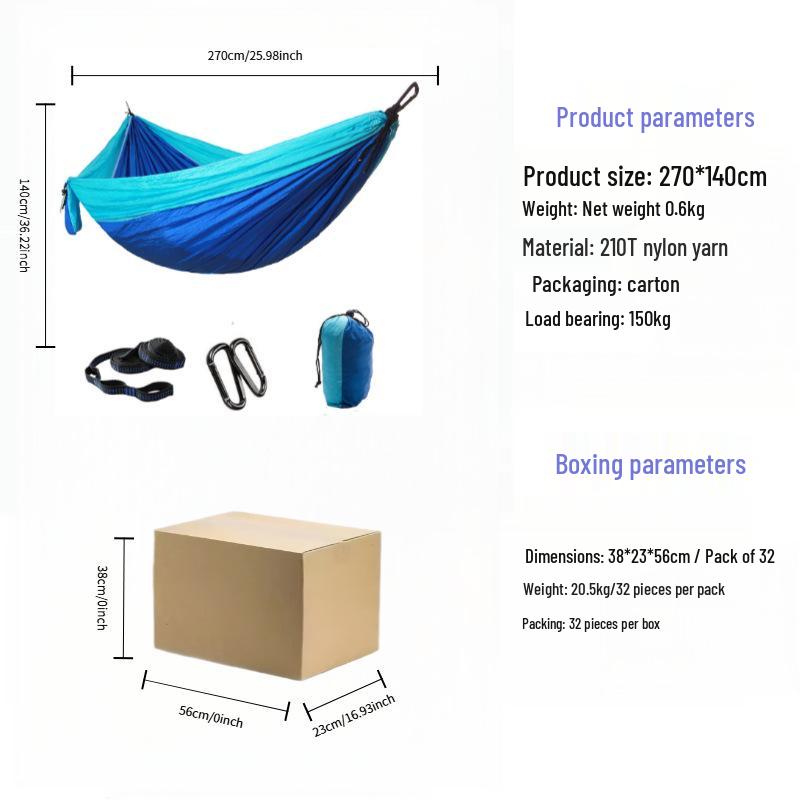 Ultra-light Nisi Fabric Mosquito Net Hammock: Large Space Swing for Outdoor Camping