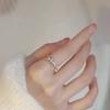 Simple Bow Ring Femininity Niche Ins Cute Opening Adjustable Index Finger Ring Autumn and Winter