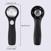 60X Handheld Magnifying Glass Adjustable Bright LED Light Rechargeable Magnifier