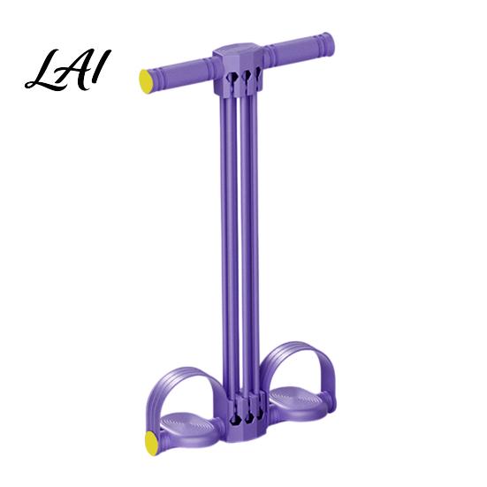 Pedal Puller with Handle Resistance Band 6-Tube Ankle Elastic Sit-up Portable Fitness