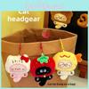 Shrimp Fried Strawberry Avocado Headwear Cat Plush Gift Keychain