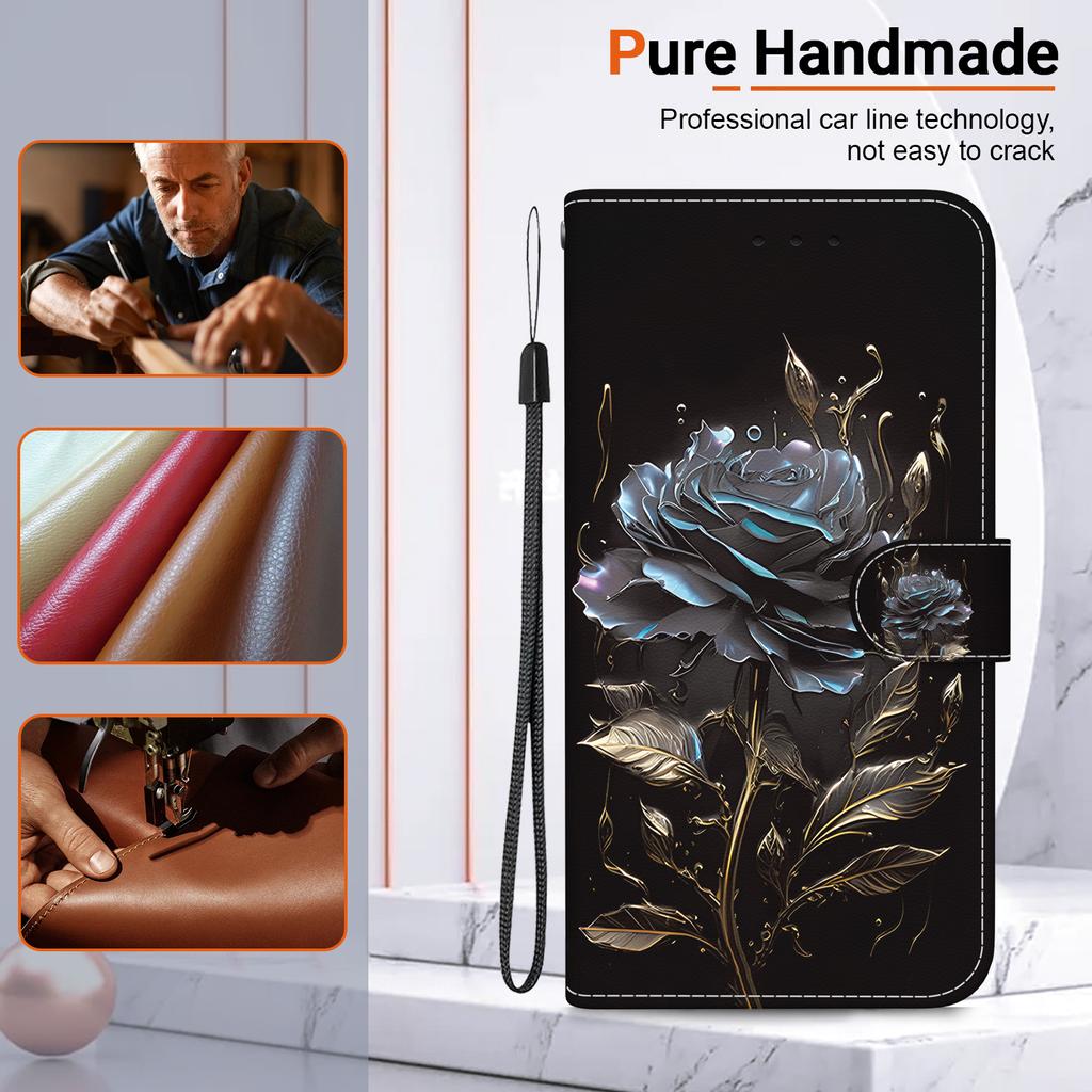 Кожаный чехол с цветочным принтом и бабочками для iPhone 16, 14, 12, 15, Pro Max, подставка, кошелек, отделения для карт, чехол-книжка, кобура для iPhone 11, 13, 7, 8 Plus, 6, X, XR, XS, SE4