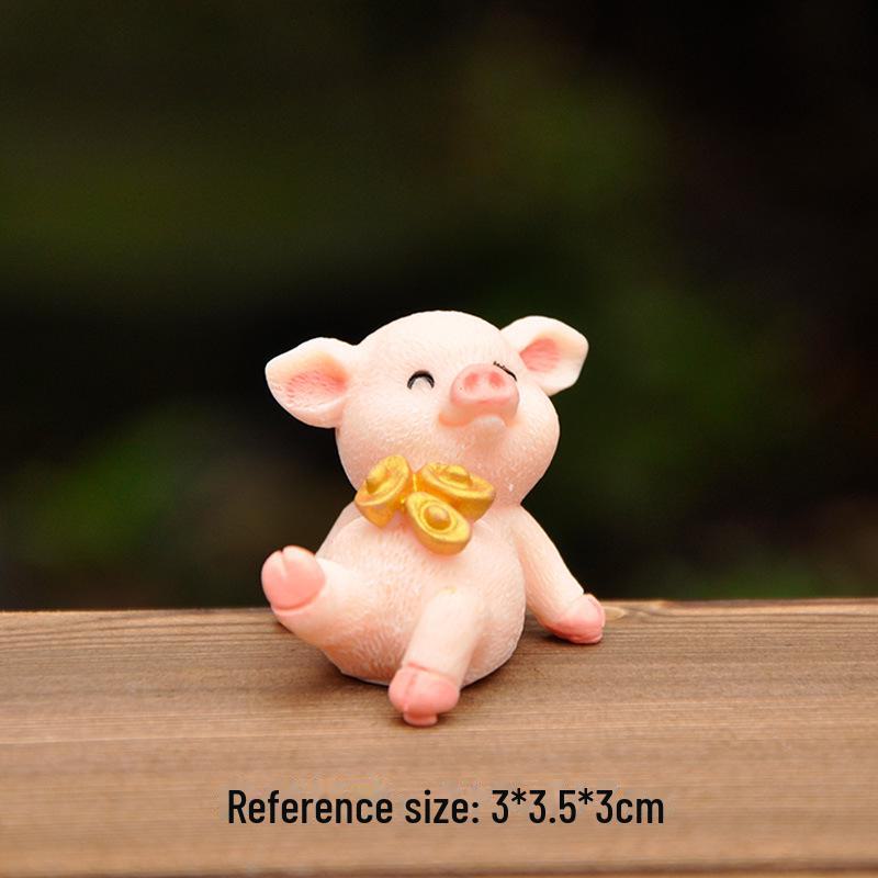 Украшение для семьи поросят из мультяшной смолы: Украшения для микроландшафта, цветочного горшка, аквариума, аквариума и торта