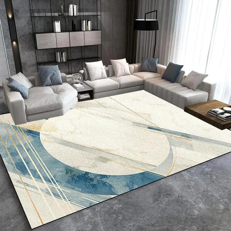 Modern Light Luxury Large Carpet for Living Room Home Decoration Sofa Area Rugs Non-slip Bedroom Rug Washable Door Mat