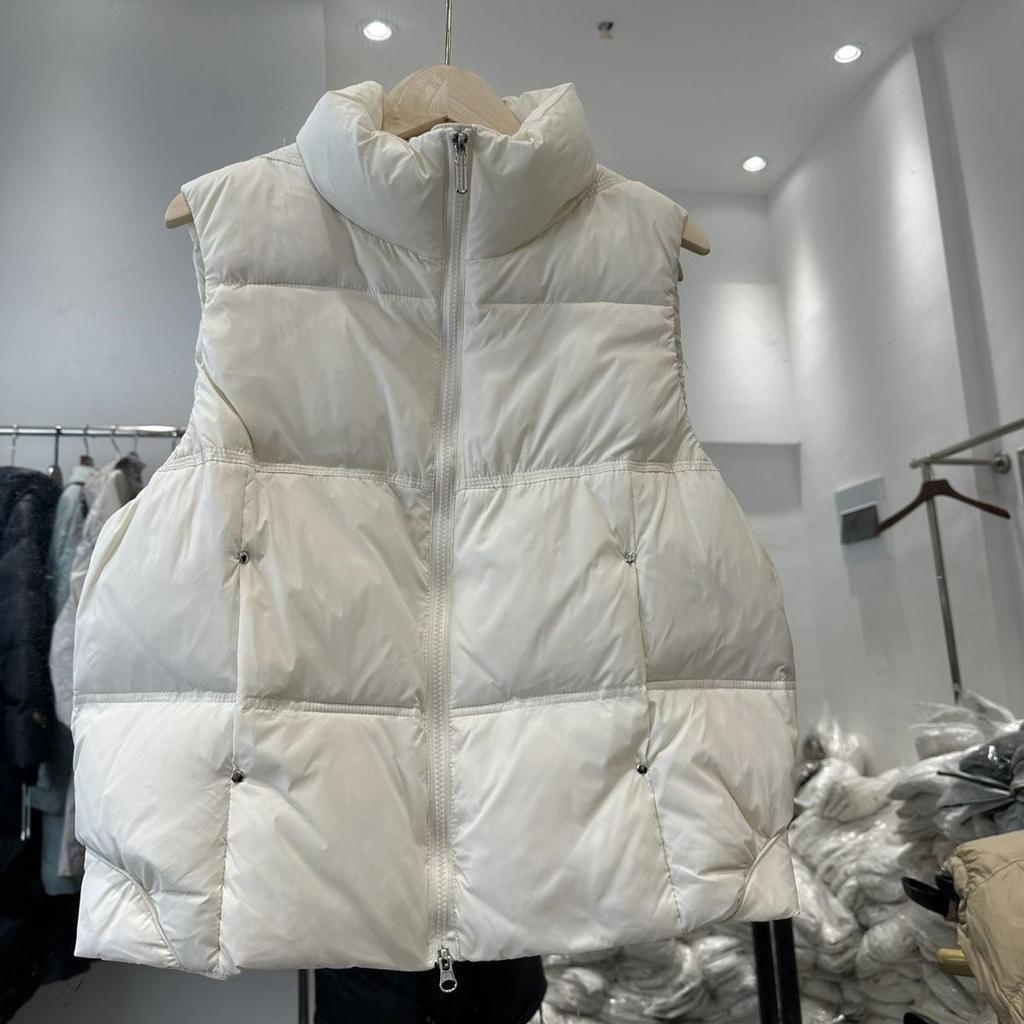 Легкий пуховый жилет женский короткий 2024 новый осенне-зимний корейский вариант свободный воротник-стойка жилет жилет жилет куртка прилив