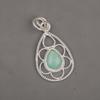 Амазонитовый кулон, 925 пробы серебряный кулон, ювелирные изделия ручной работы с драгоценными камнями, подарки для жены, абсолютно новый кулон