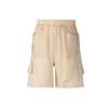 FW21 Logo Three Stripe Patchwork Shorts Women Shorts Khaki GT5303