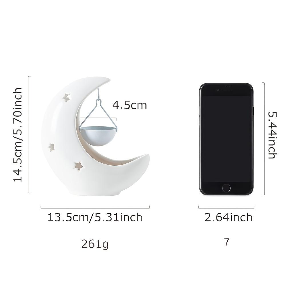 Creative Black and White Star and Moon Pattern Aromatherapy Tower Candle Ceramic Aromatherapy Wax Melting Heater Essential Oil Burner