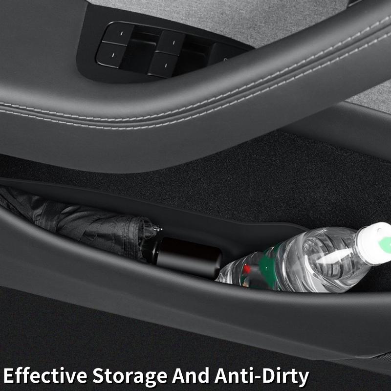 Для Tesla Model Y Launch 2025 Juniper Бокс для хранения в двери TPE Передний/Задний карман двери Внутренний органайзер Лоток Аксессуары для интерьера