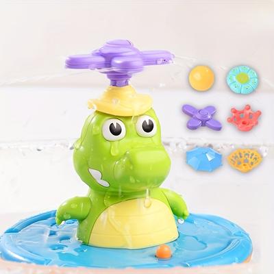 Игрушка Крокодил для Ванны для Малышей Набор для Игры с Брызгами Водой с Множеством Аксессуаров, Лучший Подарок на День Рождения, Вечеринку у Бассейна, Батарейки в Комплект не Входят