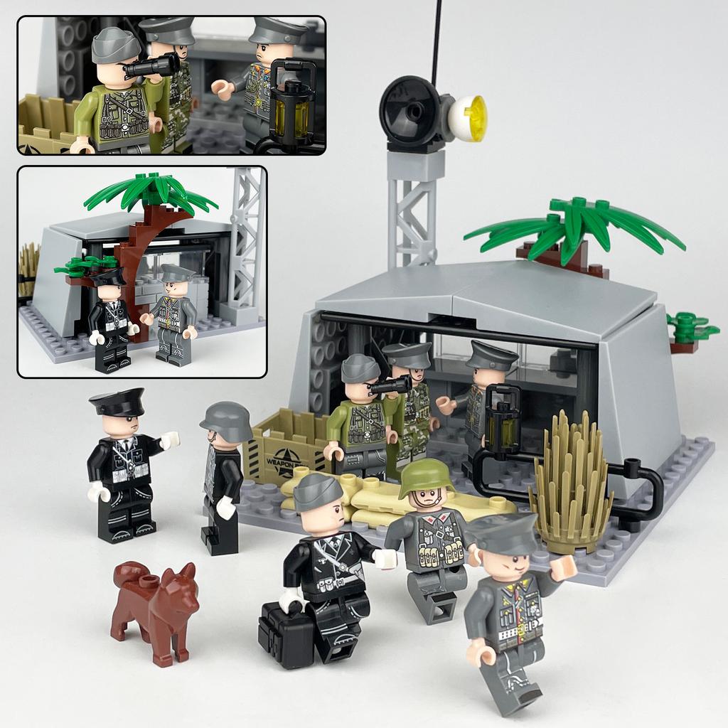 1605A-1605F Military Operation Command Center Defense Bunker Building Block Model Toy