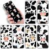 Cow Pattern Black White Phone Case For Xiaomi Mi A2 8 9 SE Note 10 10T 11 12 Lite 9T 11T 12S 12T Pro A3 6X 12X TPU Black Cover