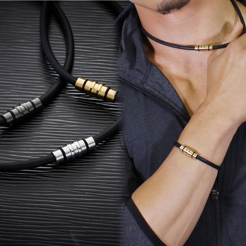 Подарочная упаковка Магнитное ожерелье Герб Премиум Цвет Ожерелье Ограниченный подарочный набор [Colantotte] (Премиум Черный, S)