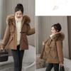 Winter Cotton-padded Jacket Fashion Korean Version Waist Tooling Jacket Women's Cotton-padded Clothing