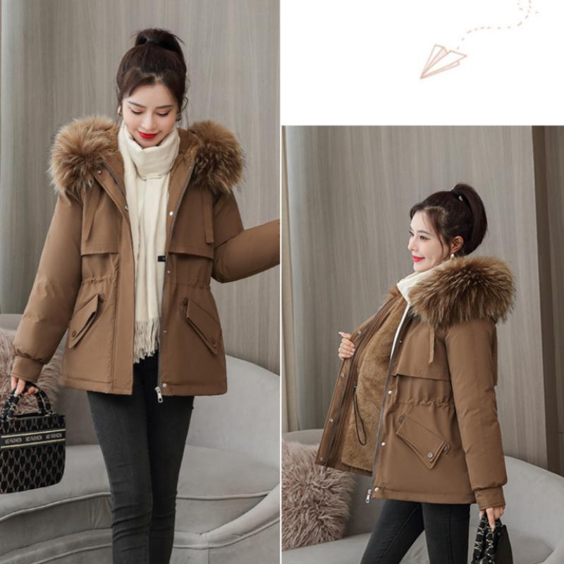 Winter Cotton-padded Jacket Fashion Korean Version Waist Tooling Jacket Women's Cotton-padded Clothing
