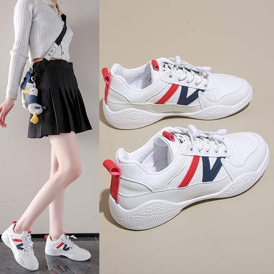 Новая модная дизайнерская спортивная обувь для женщин из искусственной кожи, кроссовки для бега, повседневная обувь для девочек из вулканизированной кожи, женские туфли на плоской подошве