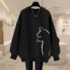 Sweatshirt for Women Winter Thickened Warm Pullover Top Padded Sweatshirt Loose Comfortable   Shirt Top